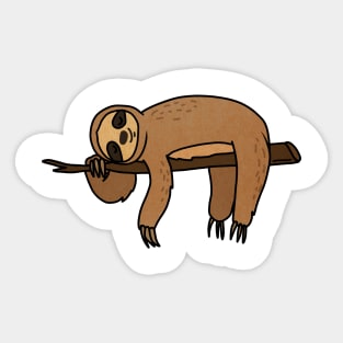 Cute Sloth Haning Lazy Funny Animal Sticker
